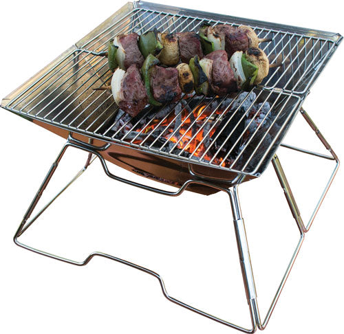 Ust Pack Along Grill 4lbs Fold - Flat Can Use Charcoal-wood