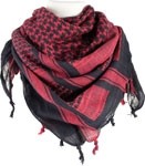 Red Rock Shemagh Head Wrap - Red-black