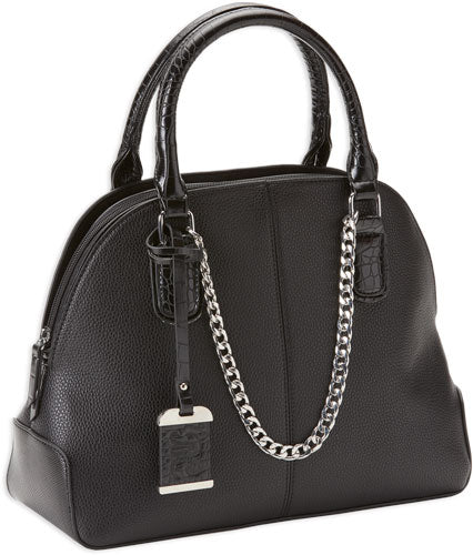 Bulldog Concealed Carry Purse - W- Holster Satchel Style Black with chain