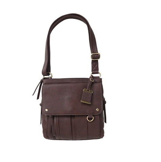 Bulldog Concealed Carry Purse - Med. Cross Body Chocolate Brown