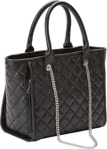 Bulldog Concealed Carry Purse - Quilted Tote Style Black