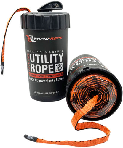 Rapid Rope Canister Orange - 120+ Feet Utility Rope W-cuttr